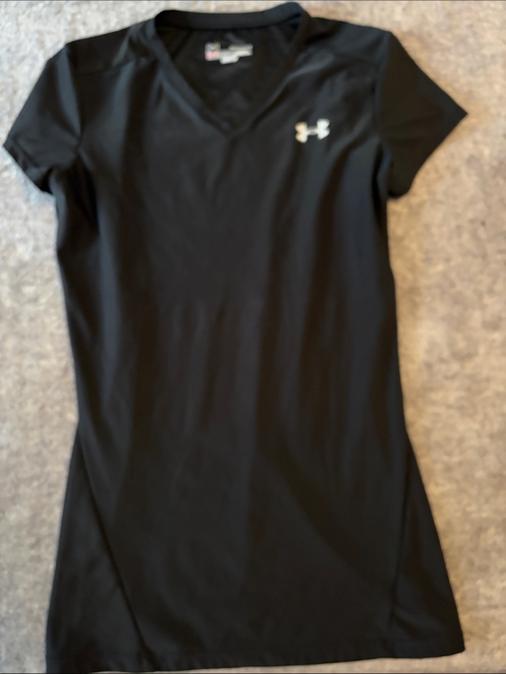 Under Armour Black V-Neck Short Sleeve Performance Tee
